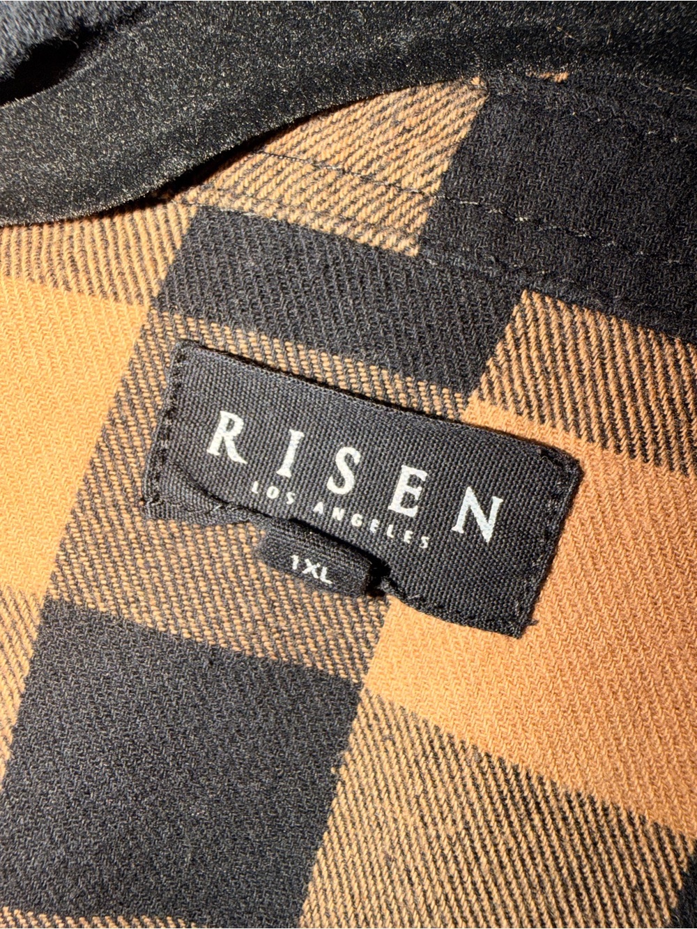 Risen Black and Tan Plaid Button-Down Shirt - Picture 2 of 7